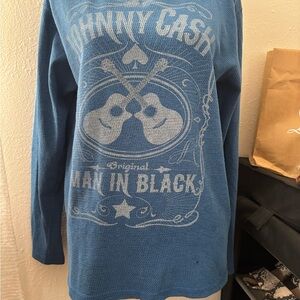 Affliction Blue Long Sleeve Men's Shirt